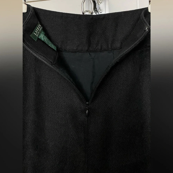 Lauren Ralph Lauren Black Linen Pencil Skirt Size 4 - Picture 6 of 7